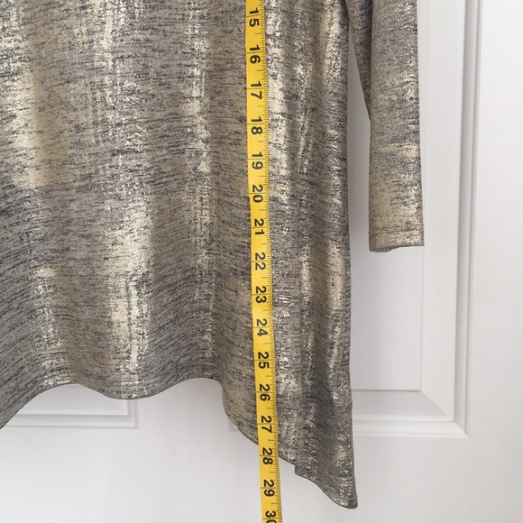 Ruby Rd. Women’s Top S Gold Uneven Length Party Special Occasion Blouse NWOT - Picture 6 of 10